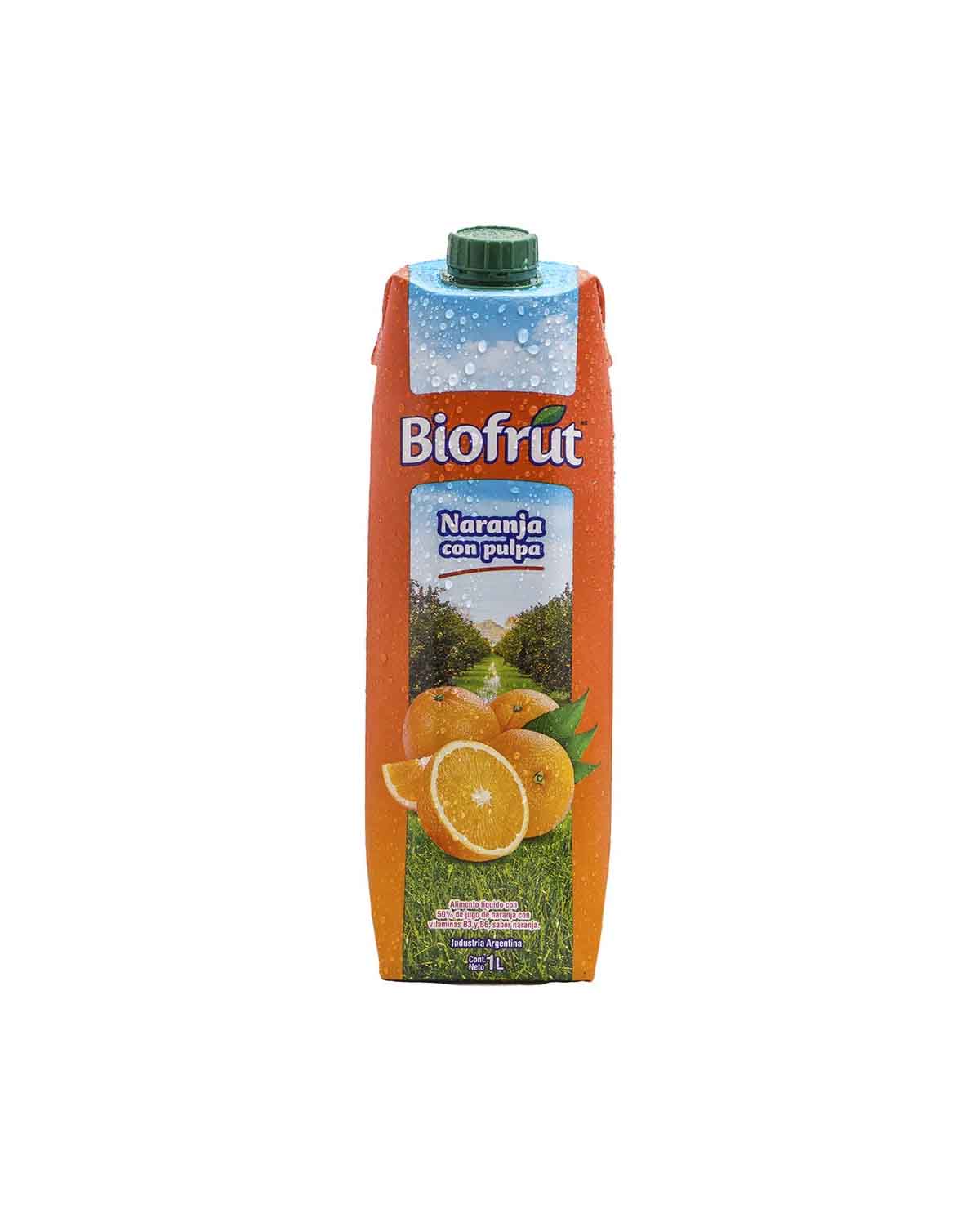 Jugo Biofrut Naranja con pulpa x 1 Lt